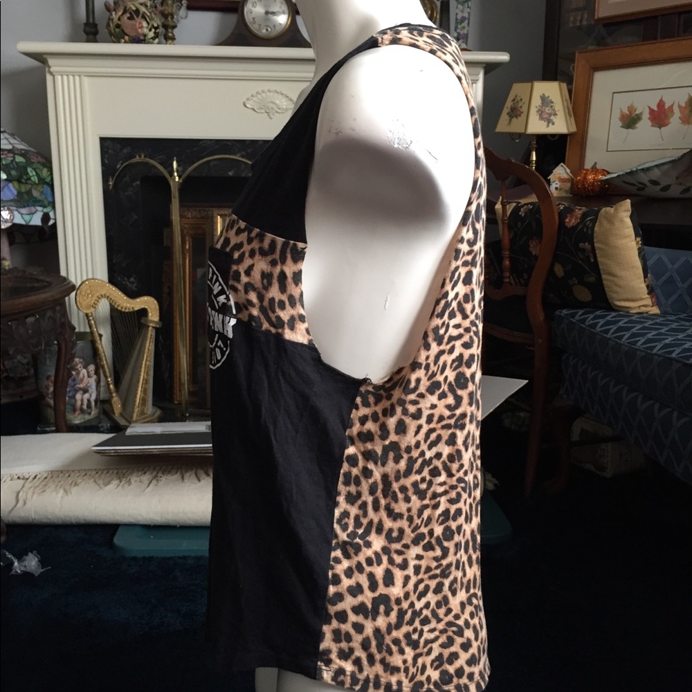 Pink by VS - Black and Cheetah Tank Top Size Small - Picture 6 of 10
